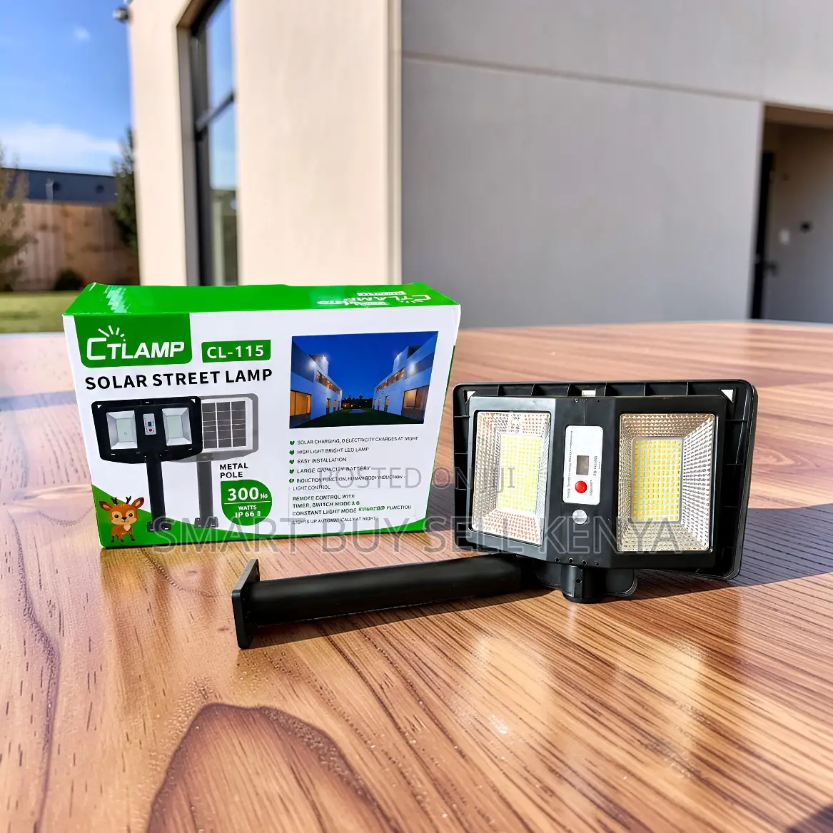Ctlamp 300 Watts Weather Resistant Waterproof Solar Street Light