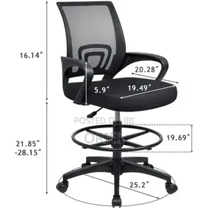 Office Chair : Adjustable Height Office Counter Chair