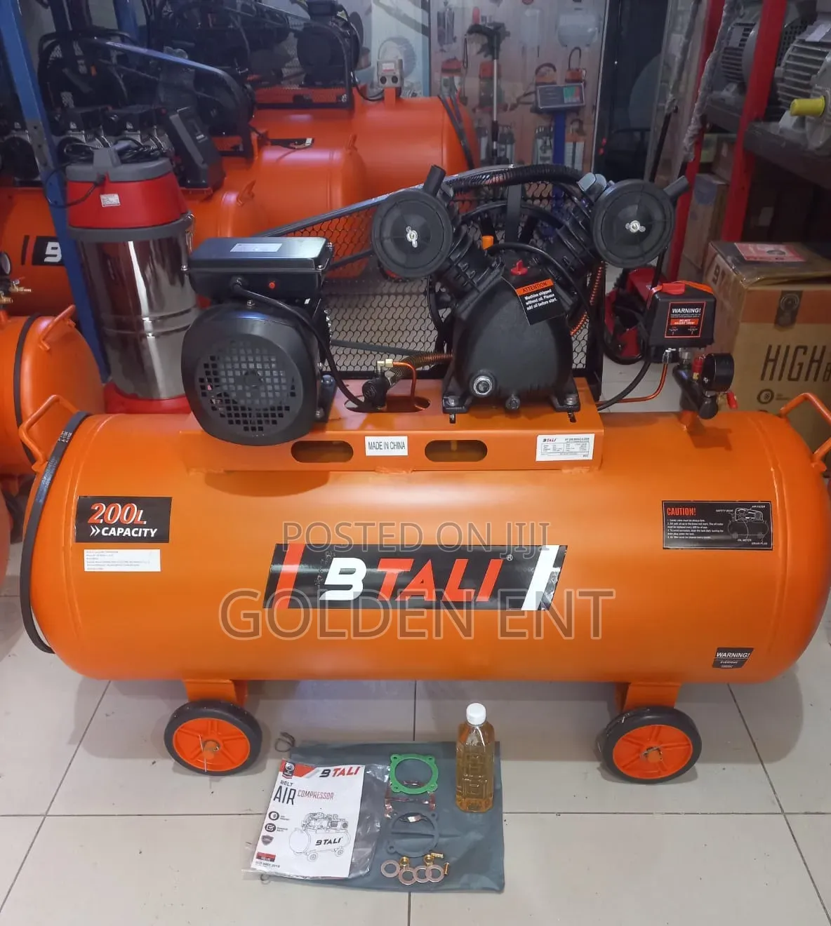 Btali Belt Driven Compressor/Btali 200l 2piston Compressor