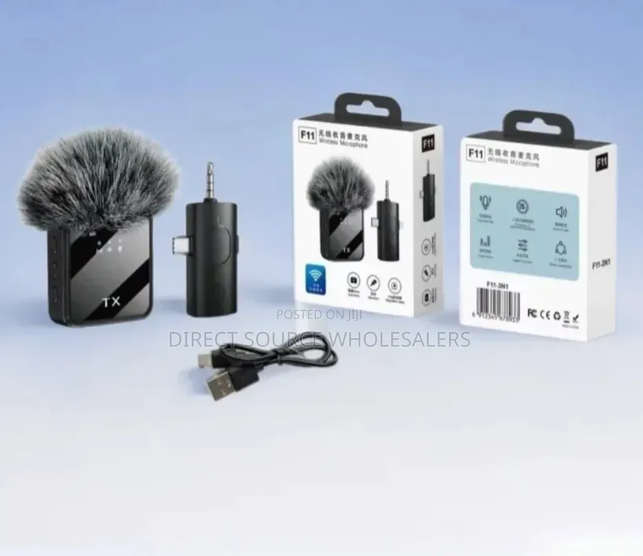 F11-2 Wireless Recording Mic. Go Live With Lavalier Microphone
