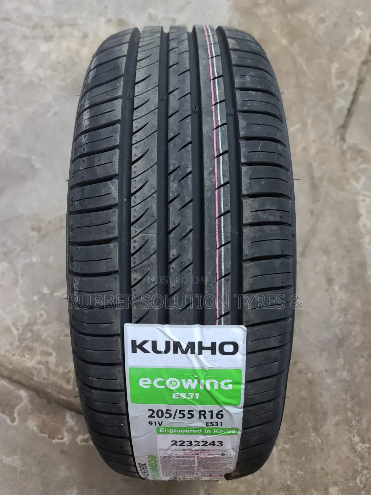 205 /55 R16 Kumho Tyres Ecowing Es31 Made in Korea