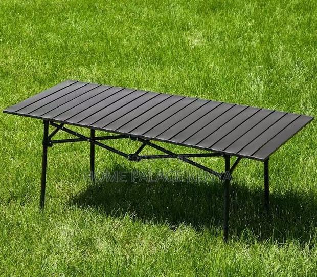 Outdoor Table: Egg Roll Carbon Steel Folding Table - thumbnail 3