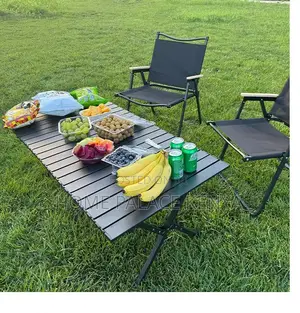 Outdoor Table: Egg Roll Carbon Steel Folding Table