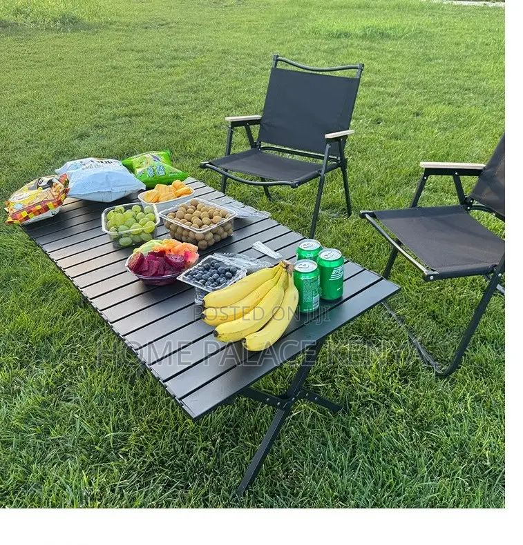 Outdoor Table: Egg Roll Carbon Steel Folding Table