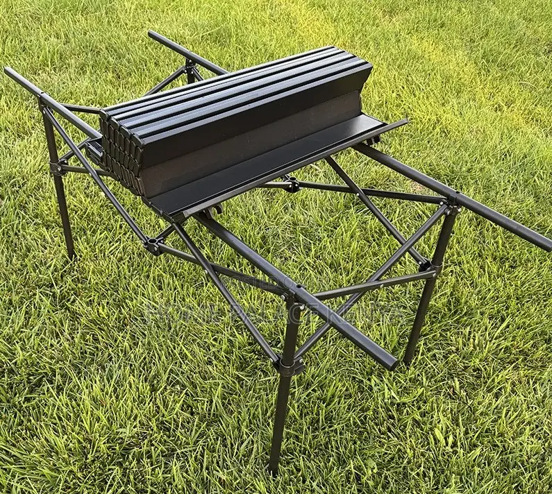 Outdoor Table: Egg Roll Carbon Steel Folding Table