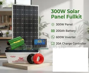 Kitali 300w Fullkit Solar Power System With 200ah Battery Complete