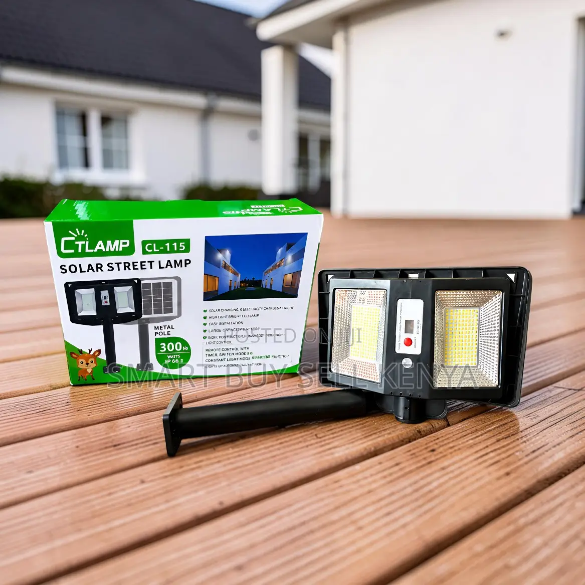 Ctlamp 300 Watts Solar Powered Motion Sensor Solar Street Light