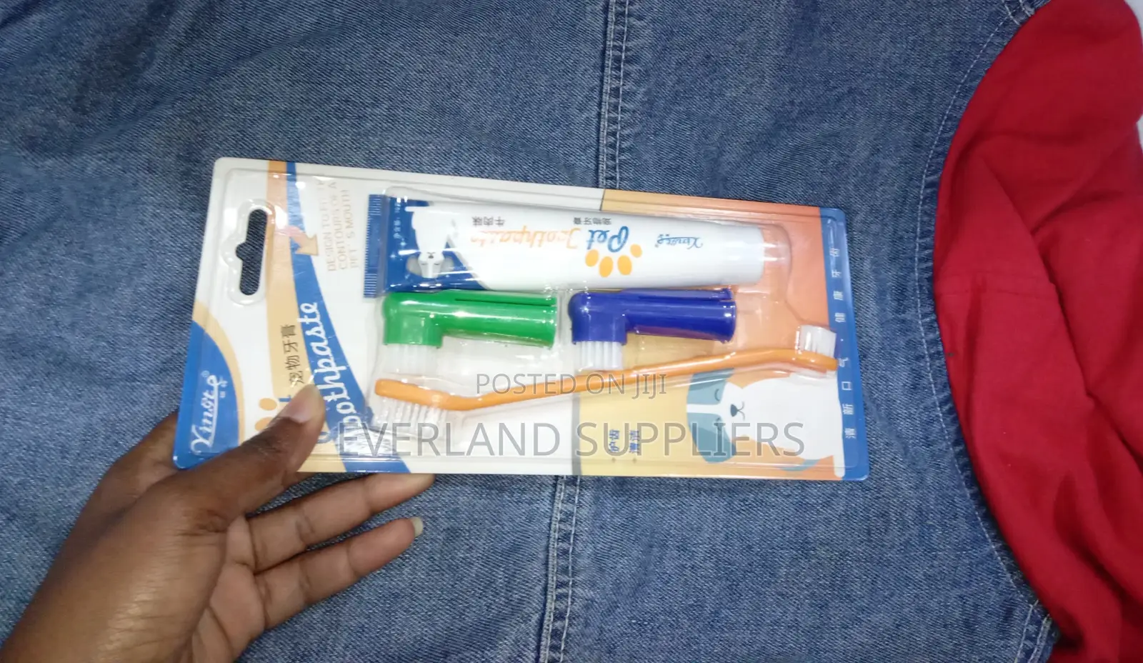Pet Toothbrush and Toothpaste Set Cats and Dogs