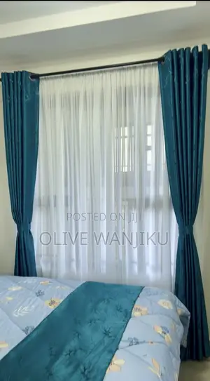 Teal Blue Curtains and Sheers