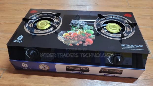 Nunix Glass Table Top Gas Stove Two Burners