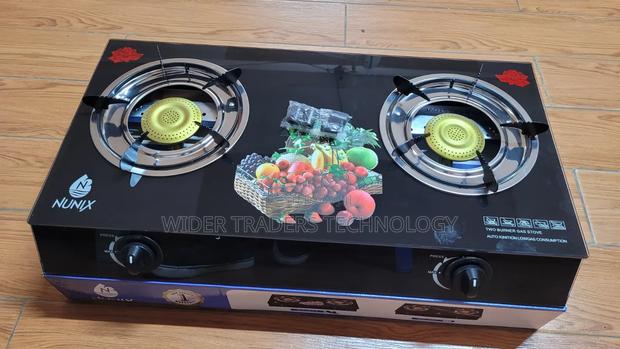Nunix Glass Table Top Gas Stove Two Burners - thumbnail 2