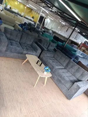 Grey Tufted 3+2 Seater Sofa