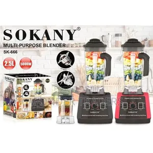 2 in 1 Sokany Commercial Blender(SK-666)*
*2litre Jug* 5000 Watts*