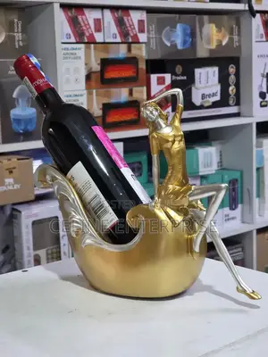 Gold Statue Wine Holder