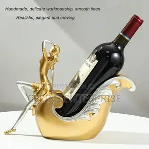 Gold Statue Wine Holder