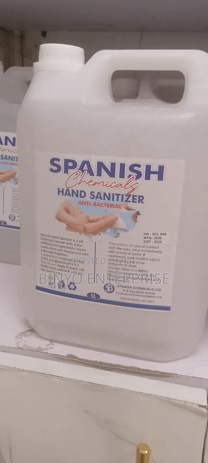 Gel Spanish Hand Sanitizer