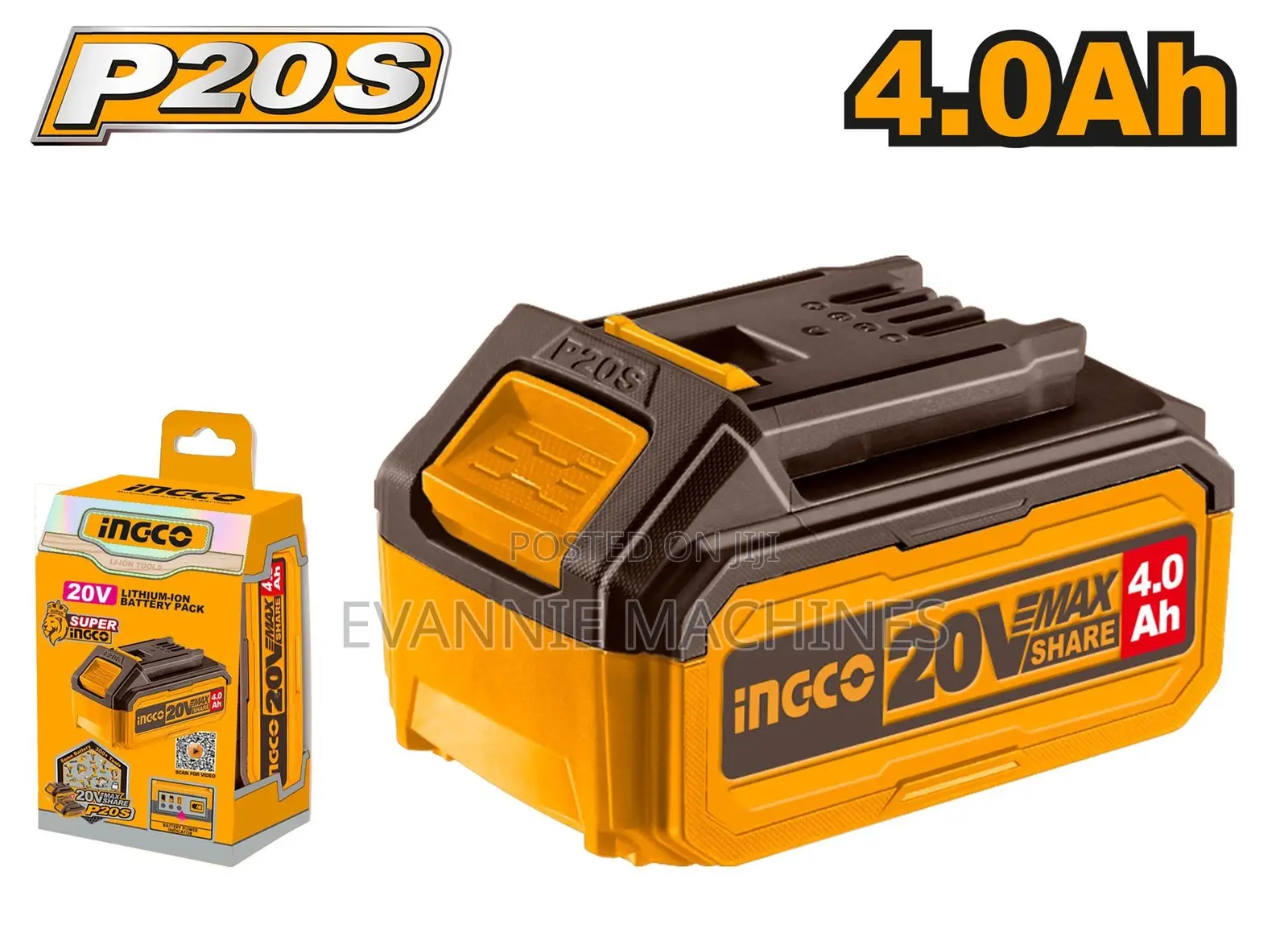 Ingco Fbli20021 Lithium-ion Battery Pack 4.0ah 20v
