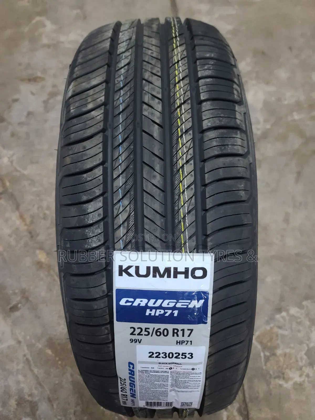 225 /60 R17 Kumho Tyres 99v Crugen Hp71