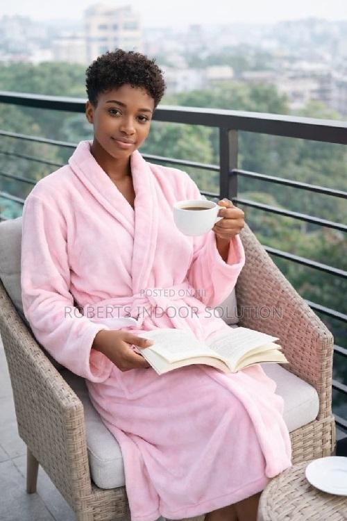 Warm Fuzzy Coral Fleece Unisex Robe - thumbnail 2