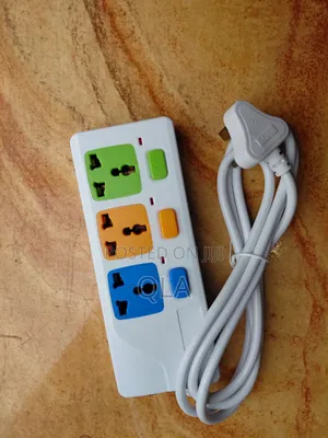 Socket With Uk Plug, 3 Socket Cables in 2mtrs Length