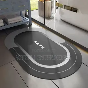 Oval Absorbent Bathroom Mat
