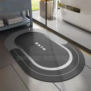 Oval Absorbent Bathroom Mat