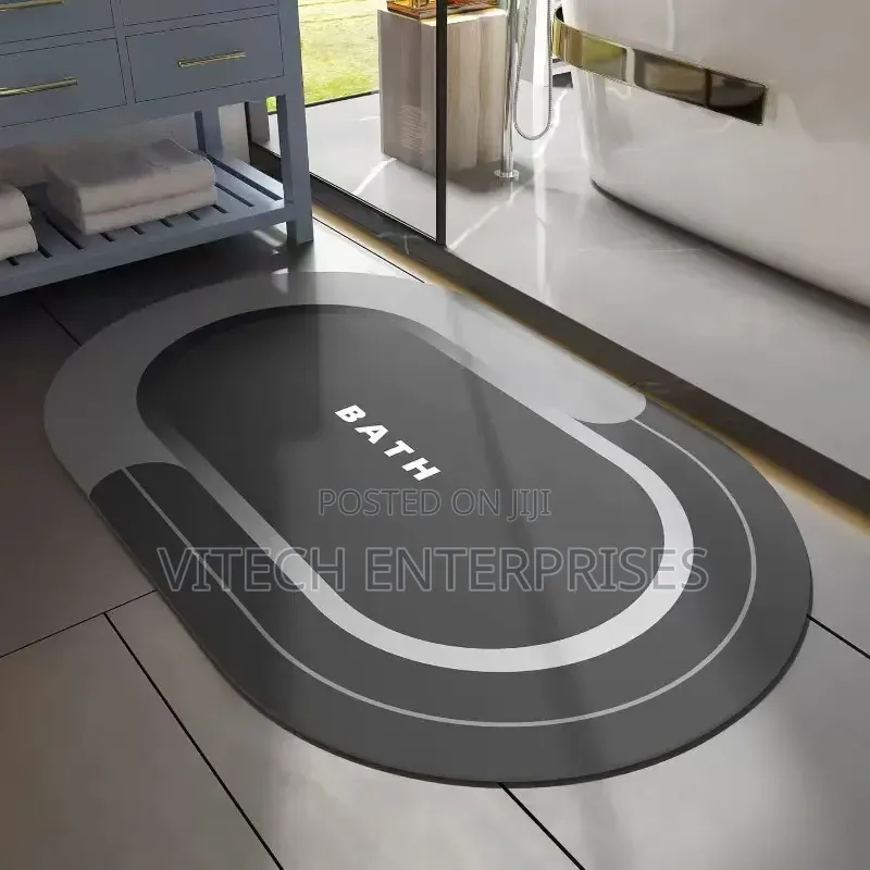 Oval Absorbent Bathroom Mat