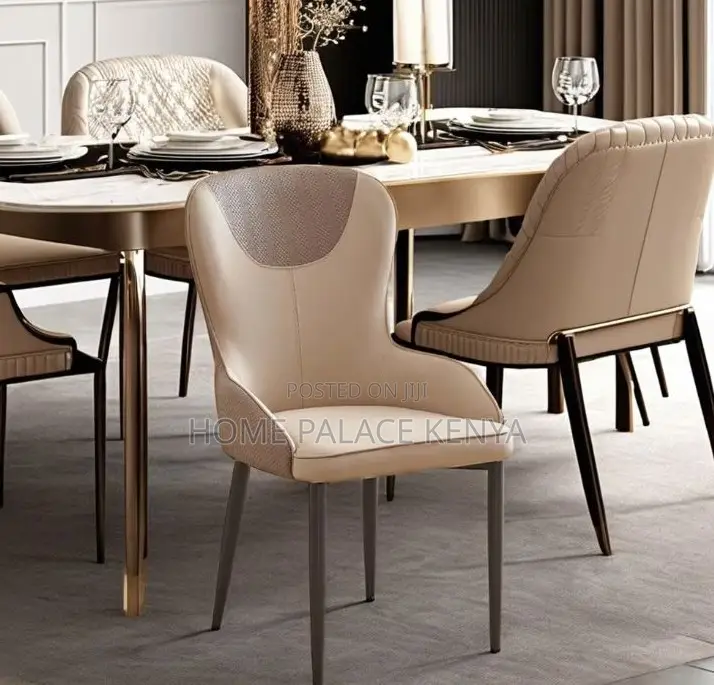 Dining Chair: Modern Color Block Backrest Dining Chair