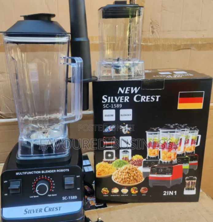 Heavy Duty Sliver Crest 2 in 1 Grinder and Blender Jug.
