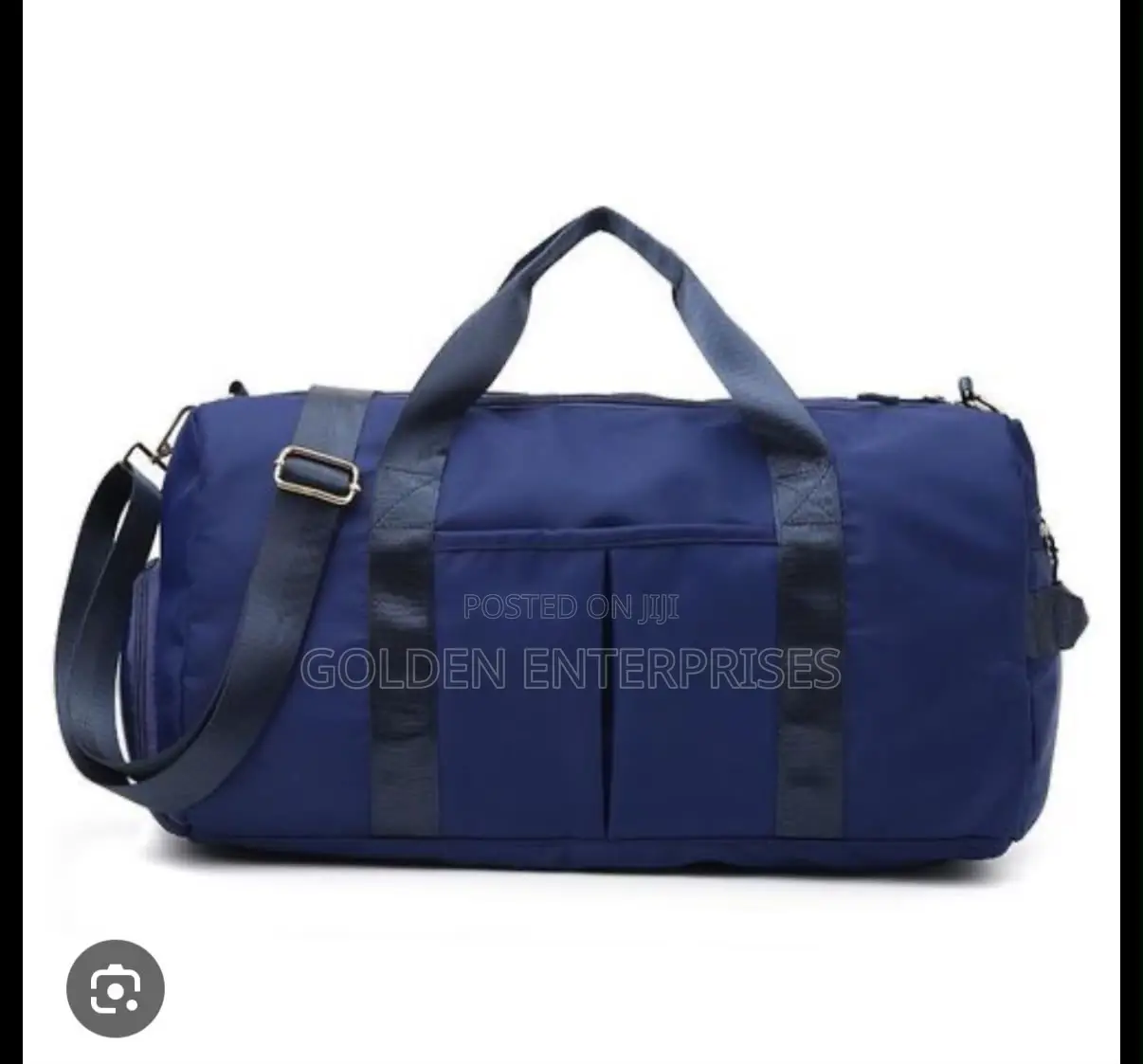 Navy Blue Gym/Sports/Travel Bag With Shoe Compartment