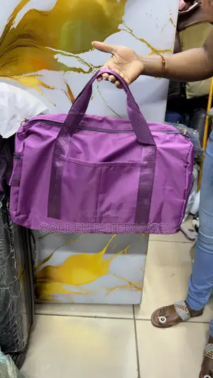 Purple Gym/Sport/Duffle Bag With Shoe Compartment