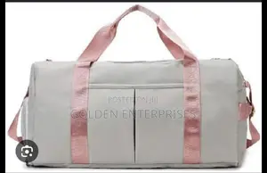 Beige Gym/Sports/Luggage Bag With Shoe Compartment