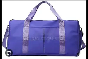 Purple Gym/ Sports/ Travel Bag With Shoe Compartment