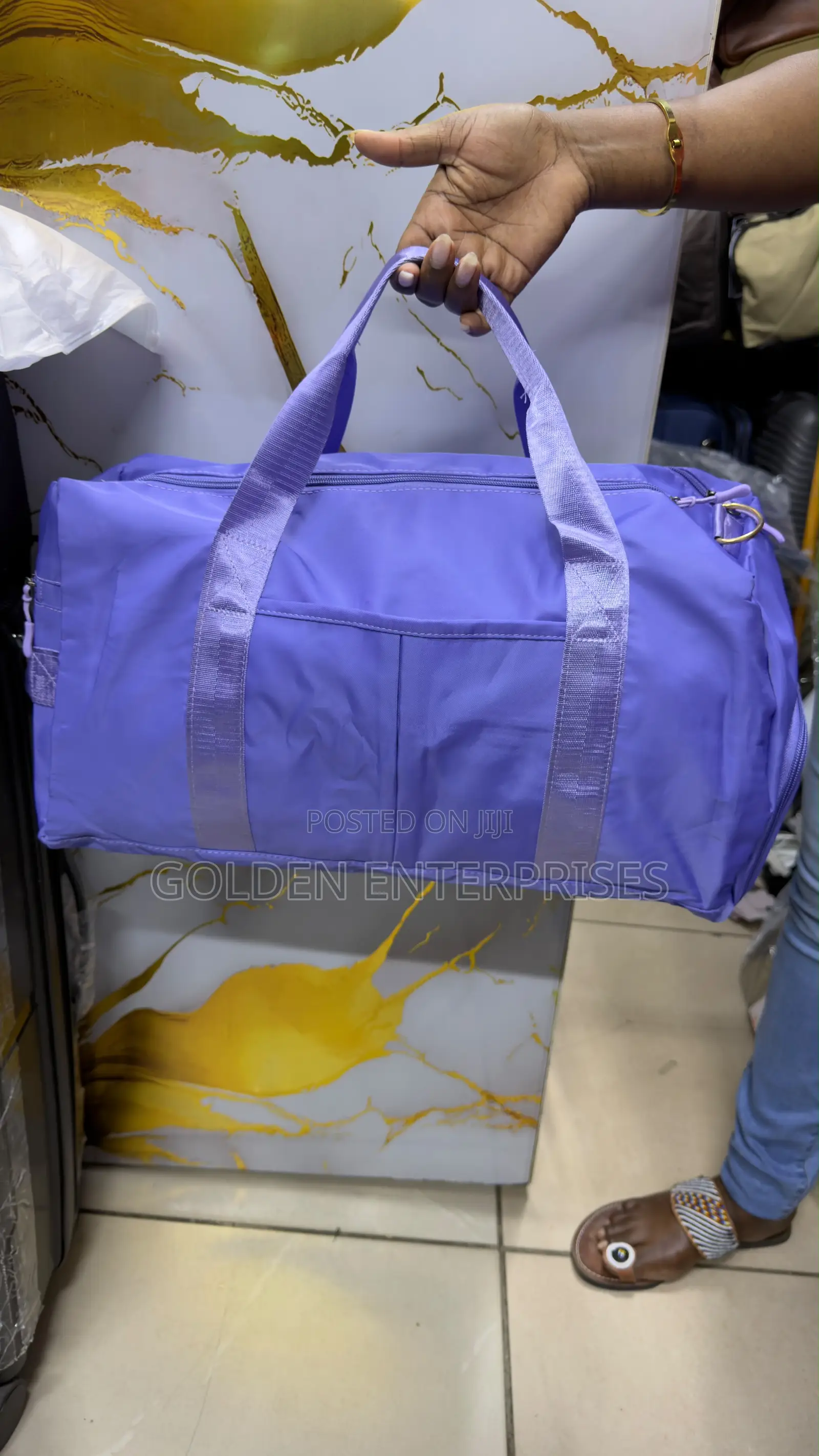 Purple Gym/ Sports/ Travel Bag With Shoe Compartment
