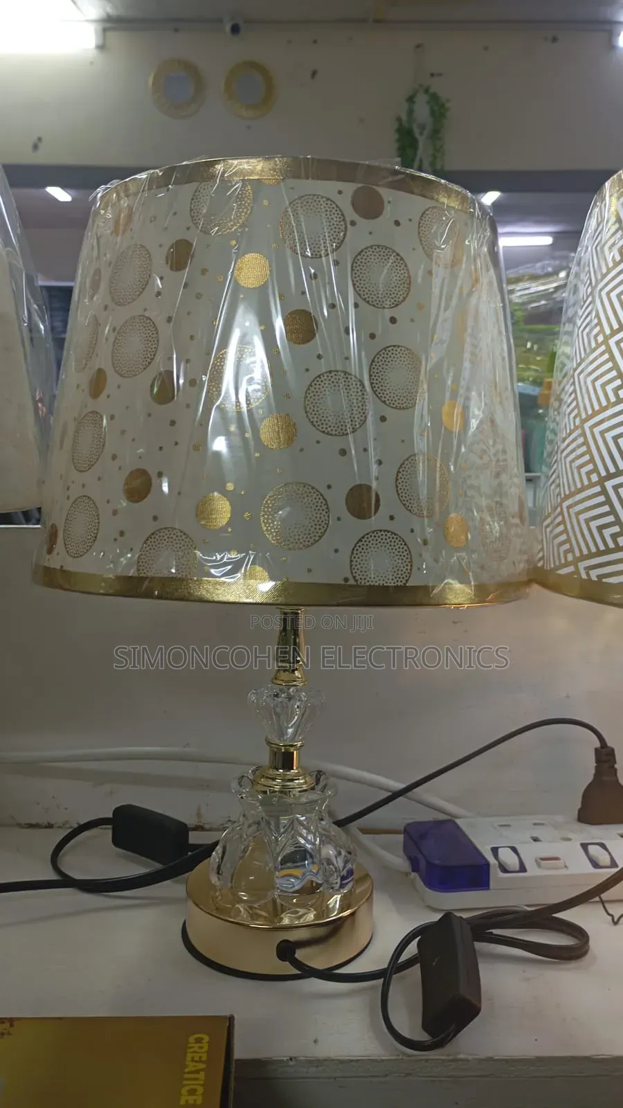 Luxury Gold Crystal Bedside Lamp
