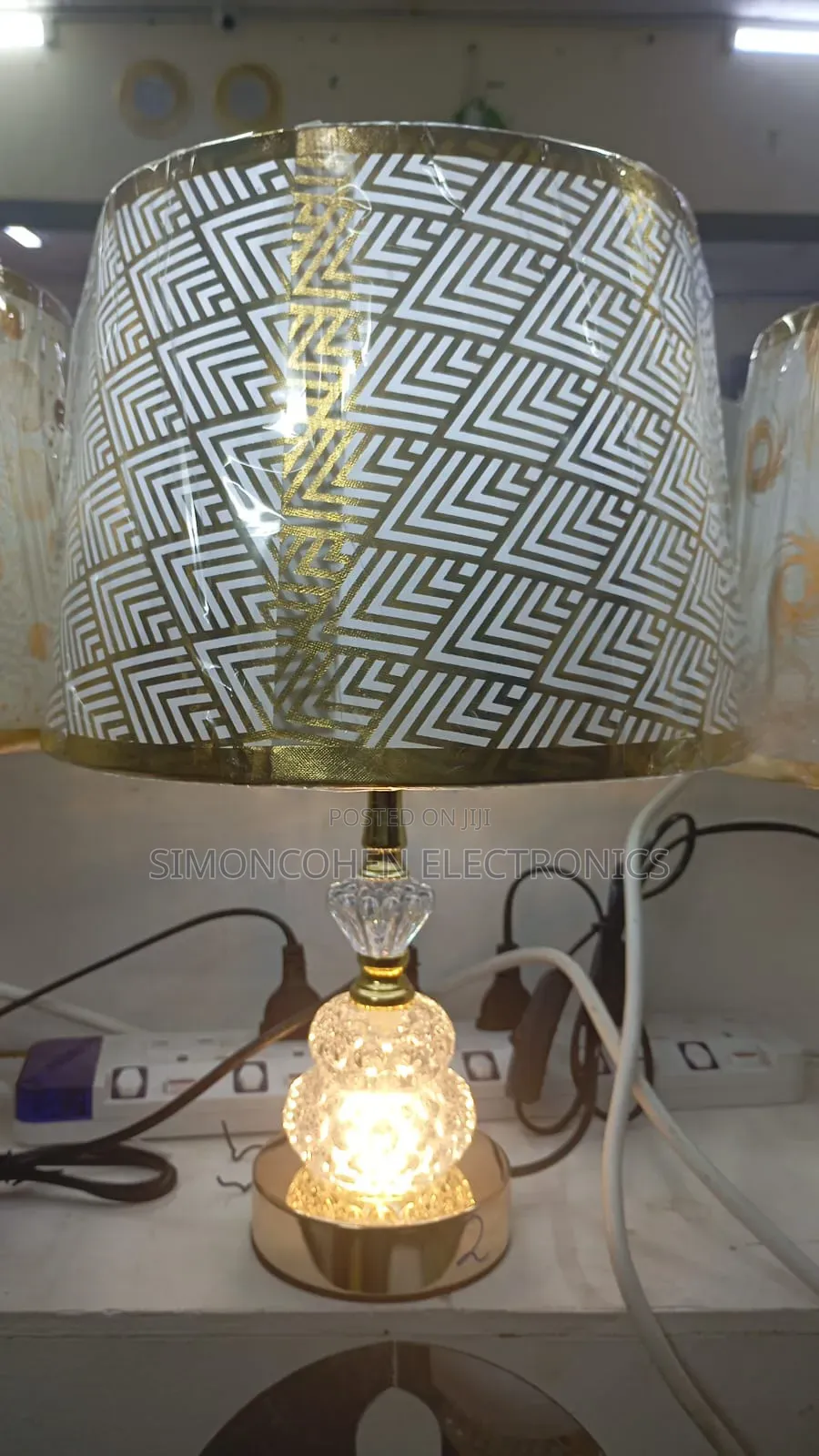 Luxury Gold Crystal Bedside Lamp