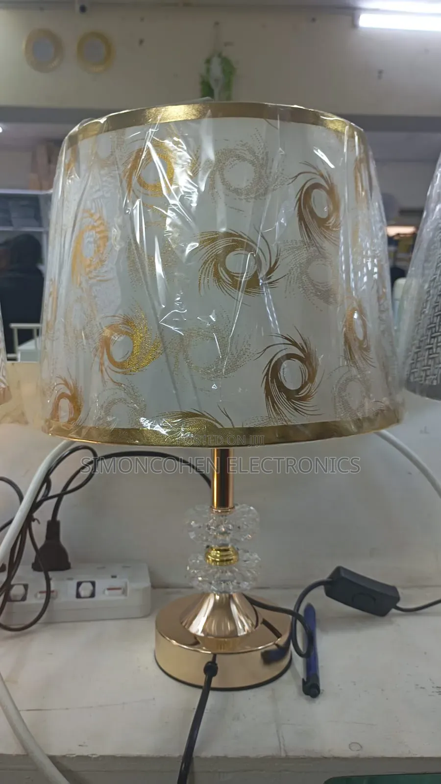 Luxury Gold Crystal Bedside Lamp