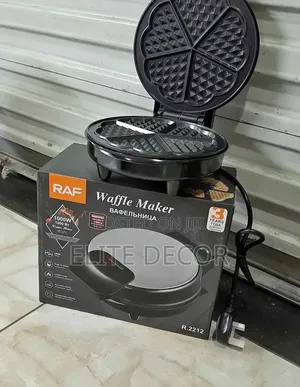 Raf 1000w Waffle Maker | Non-Stick Double-Sided Heating Waffle Machine