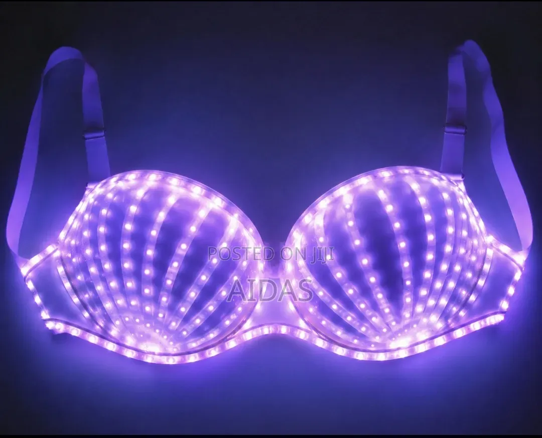 Led Light Up Bra – Rechargeable Glowing Rave, Club Performance Bra