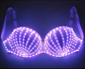 Led Light Up Bra – Rechargeable Glowing Rave, Club Performance Bra