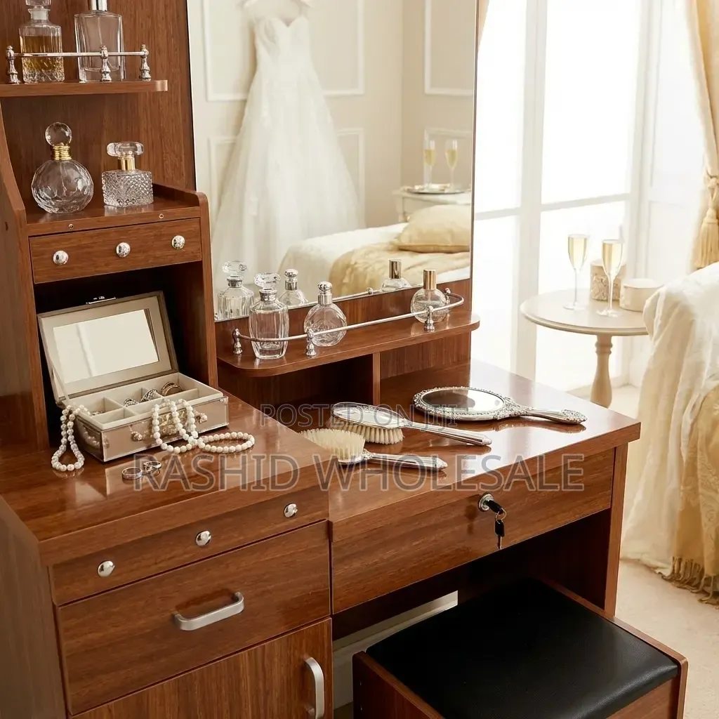 Dressing Table With Sliding Table(Brown)