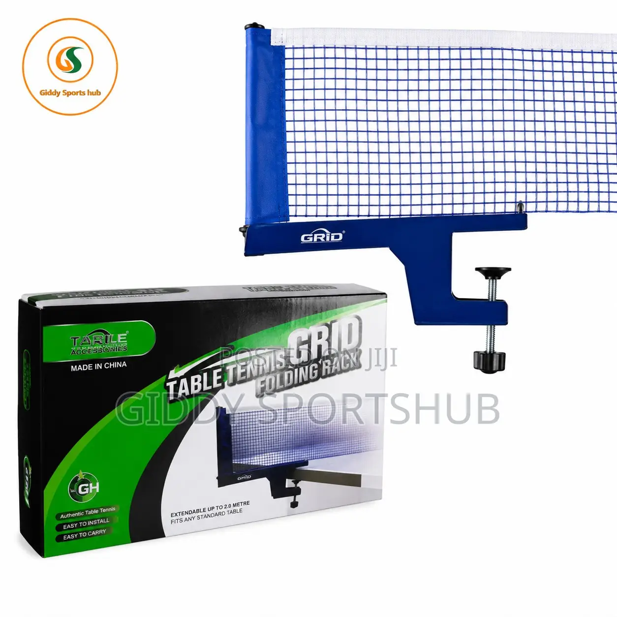 Portable Table Tennis Net Set With Adjustable Clamp