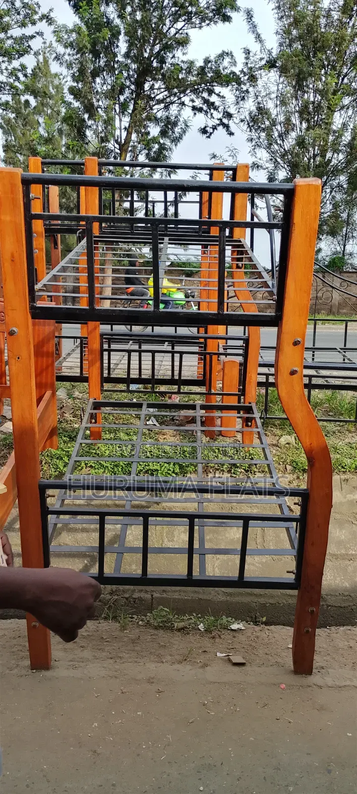 Brand New Wood and Steel Bed