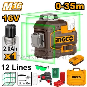 Ingco Hll301201 Cordless 3d-Laser Level 0~35m
