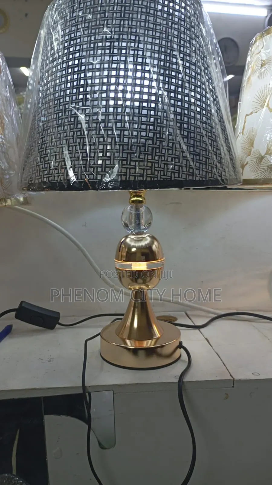 Luxury Gold Crystal Bedside Lamp