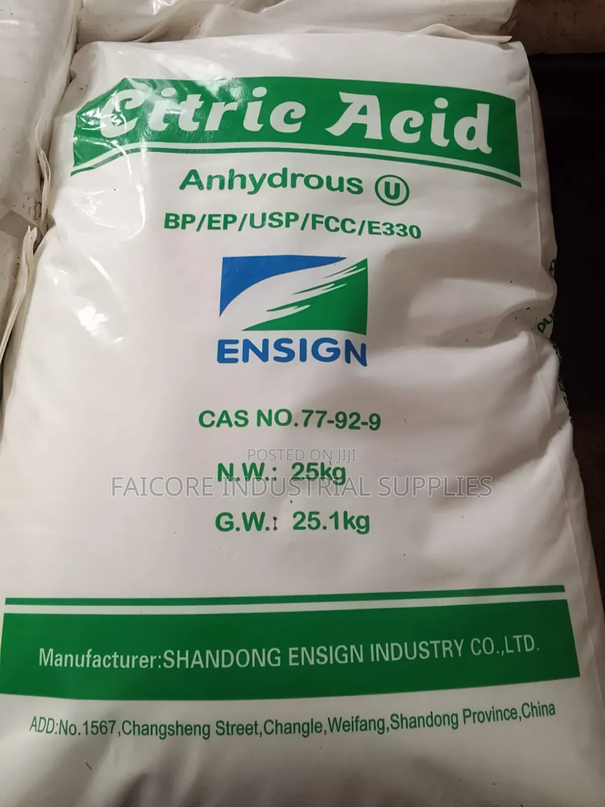Citric Acid 25kg