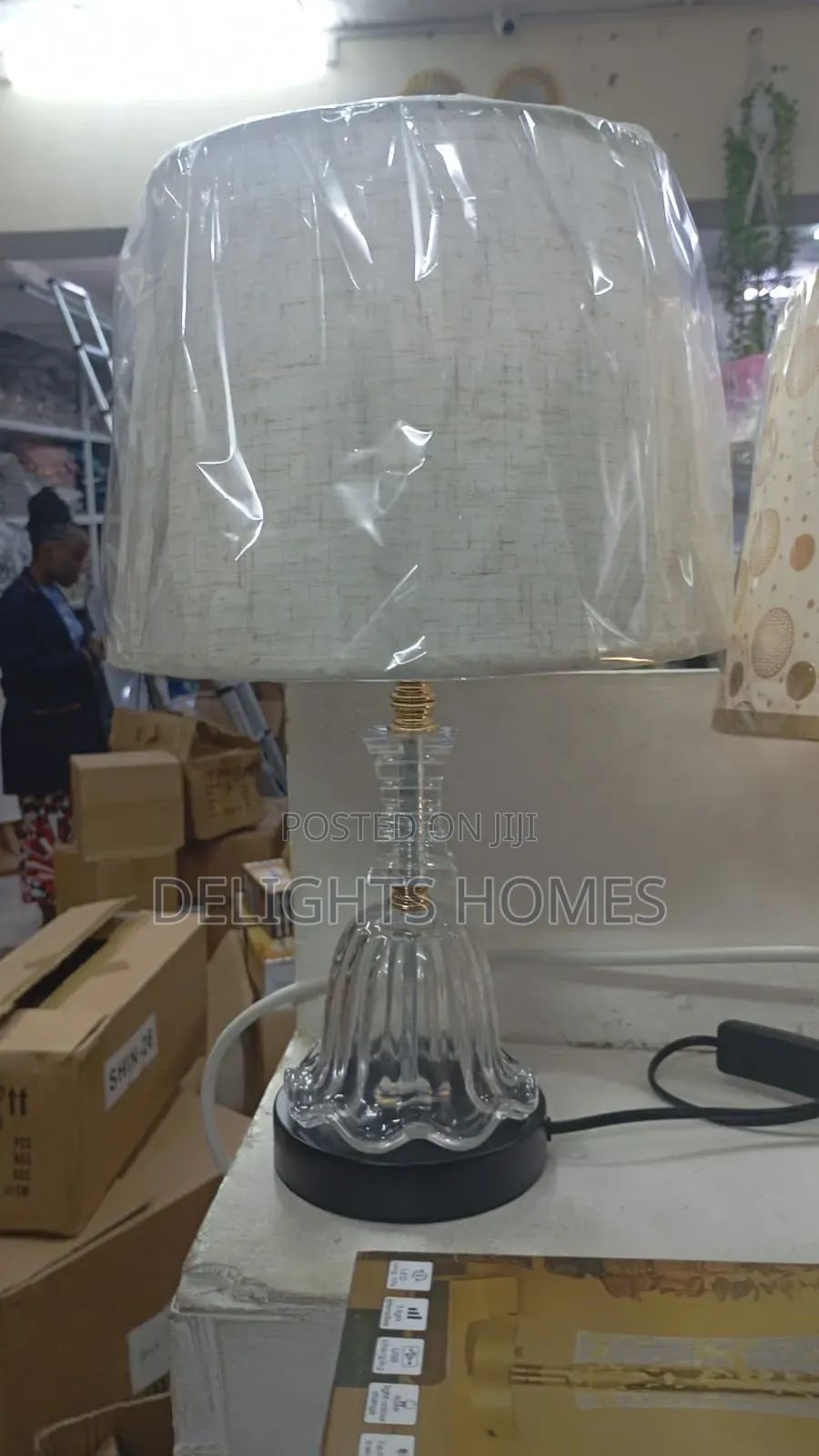 Luxury Gold Crystal Bedside Lamp_sk