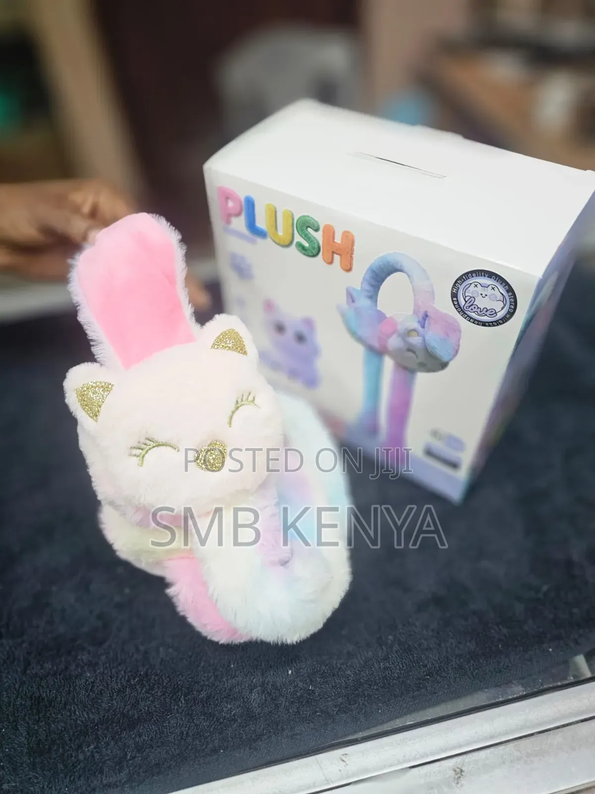 Plush Wireless Headphones Soft Teddy Bear Earmuffs Design