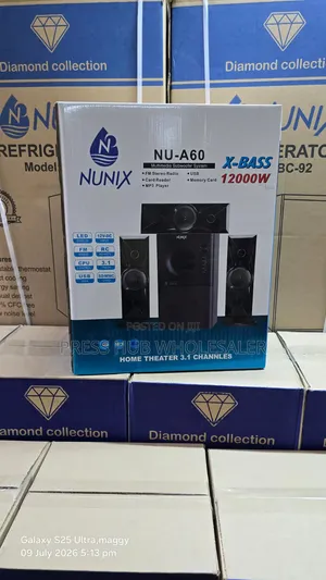 Nunix Nu-A60 3.1 Home Theater Subwoofer (12000w) - Brand New!