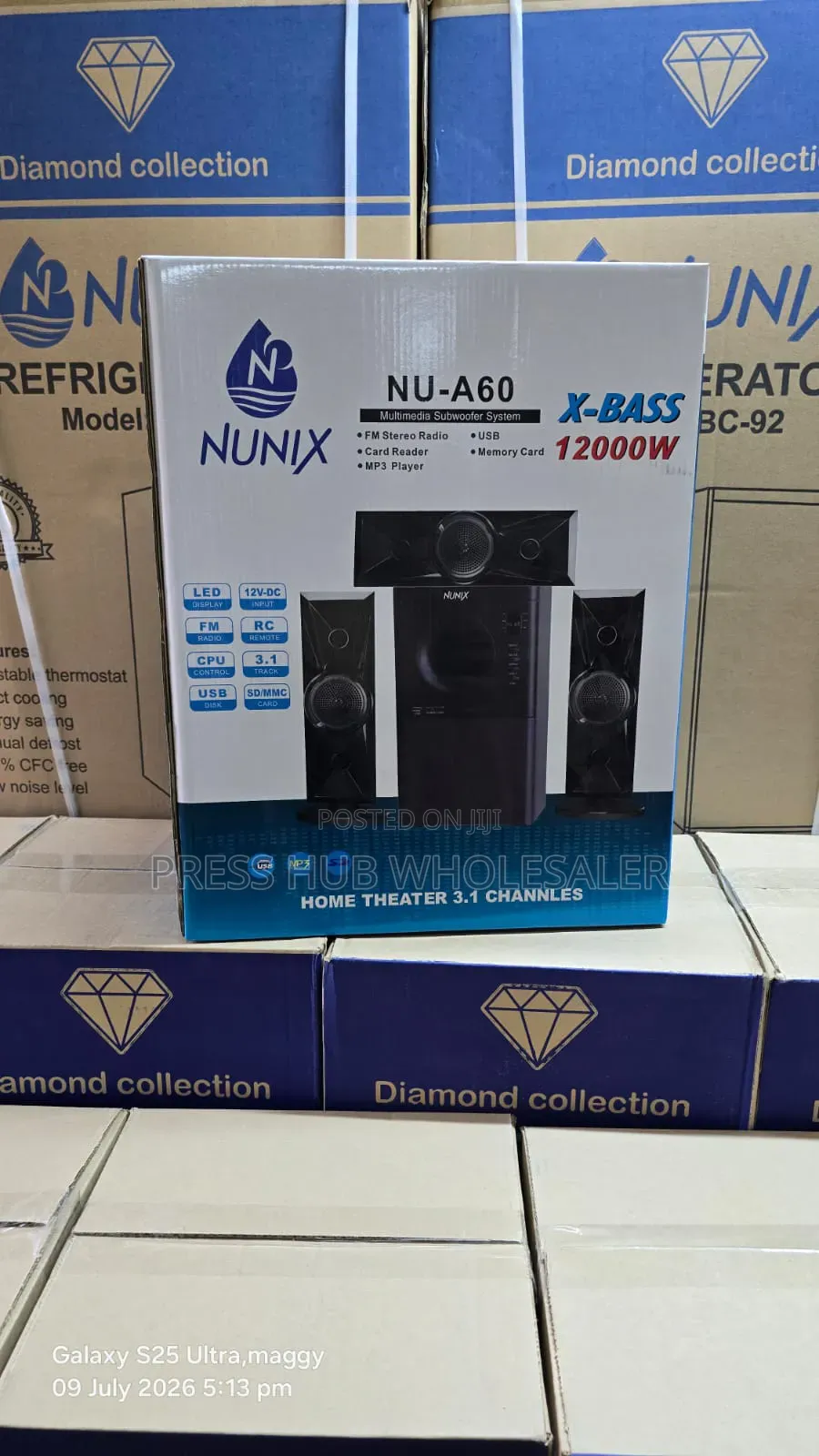 Nunix Nu-A60 3.1 Home Theater Subwoofer (12000w) - Brand New!